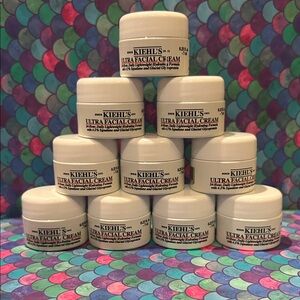 Lot of 10 sample size Kiehl's Daily Lightweight Ultra Facial Cream 24 hr